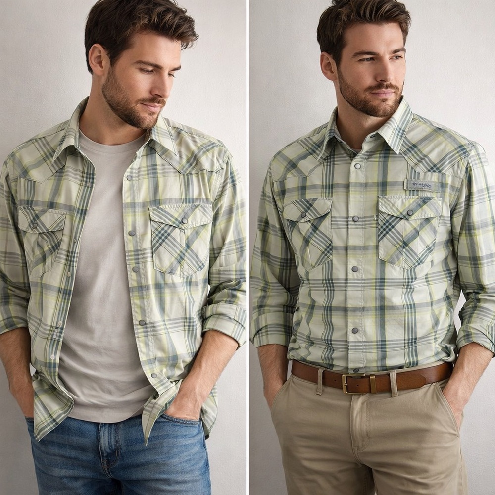 Columbia PFG Men's Plaid Button-Down Shirt